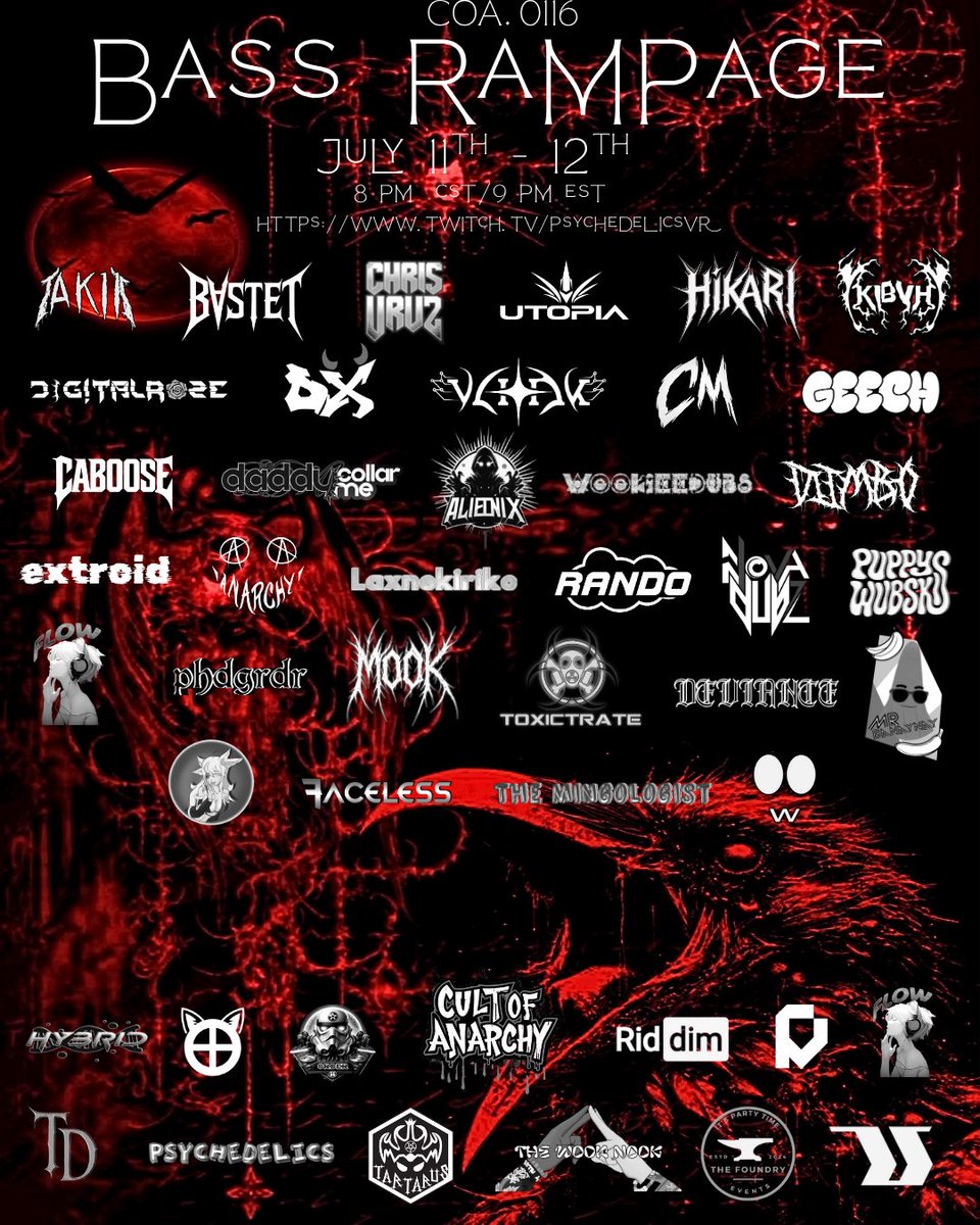 _CM_vr's tweet image. This weekend me and @AnarchyVRC are hosting a 2 day music event this weekend. We have multiple groups and lots of djs playing different types of bass music!
This is the group we will be hosting under
vrchat.com/home/group/grp…
Doors open at 8:30pm est