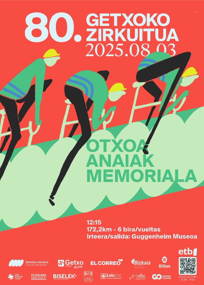 Gaur, ostegunean, eguerdiko 12:00etan, 80. Getxoko Zirkuituaren aurkezpena, <a href="/GetxoKirolak/">Getxo Kirolak</a>-eko Tiki-Toki aretoan.

Zuen zain!

Hoy jueves a las 12:00 del mediodía presentación del 80 Circuito de Getxo en el edificio Tiki-Toki de Fadura.

¡Os esperamos!