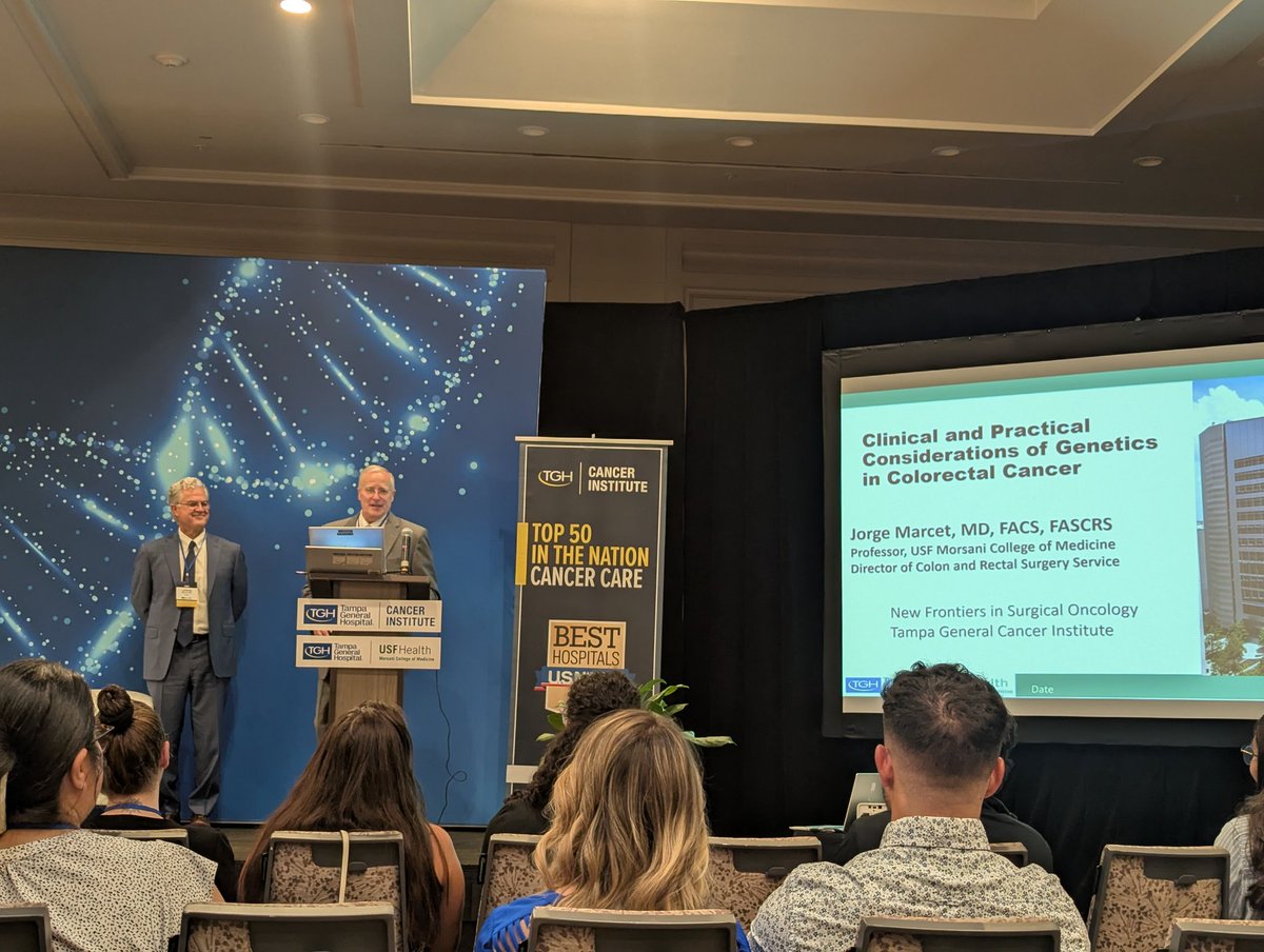 Jin K Kim (@doc_jinkim) on Twitter photo Dr. Marcet discussing genomic alterations of colorectal cancer at TGH Cancer Institute Cancer Symposium <a href="/TGHCares/">Tampa General Hospital</a> <a href="/USFHealthMed/">USF Health Medicine</a> <a href="/USFCOLORECTAL/">USF Colorectal Surgery</a> Dr. Marcet discussing genomic alterations of colorectal cancer at TGH Cancer Institute Cancer Symposium <a href="/TGHCares/">Tampa General Hospital</a> <a href="/USFHealthMed/">USF Health Medicine</a> <a href="/USFCOLORECTAL/">USF Colorectal Surgery</a>
