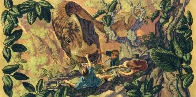 The amazing 1993 promo art for the "Jurassic Park" McDonald's cups was created by artist Mark Stutzman.

"Everything was very closely guarded. The script was kept under lock and key so I had to power-read it in a conference room. I was not allowed to view any film prior to