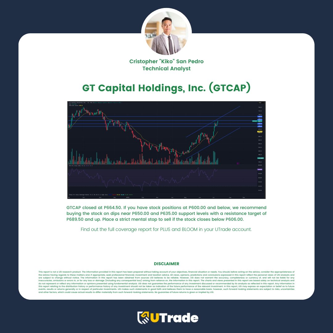 UTradePH's tweet photo. Here's the Traders Gameplan for today, July 10!
Find out the full coverage report for PLUS & BLOOM in your UTrade account, https://t.co/nSLkQACEXV!
#TradersGameplan #InvestSmarter #InvestInU https://t.co/85BvsCpNZ2