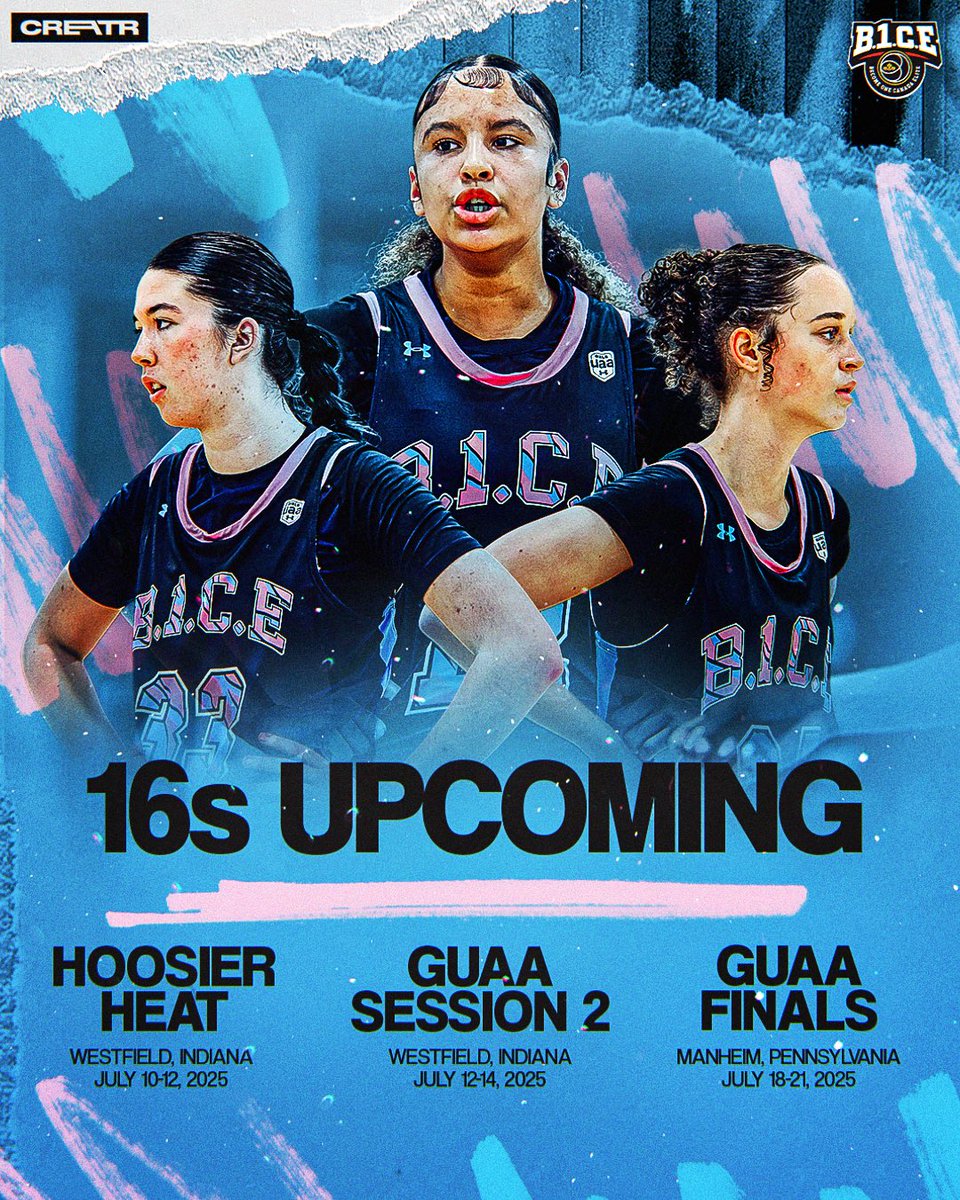 CoachJasonF's tweet image. B1CE GUAA 15U, 16U &amp;amp; 17U July schedule!!

📍Indiana
@InsiderExposure July 11 (Hoosier Heat)
@UANextGHoops Session 2 July 12-14

📍Pennsylvania 
@UANextGHoops Finals July 18-21