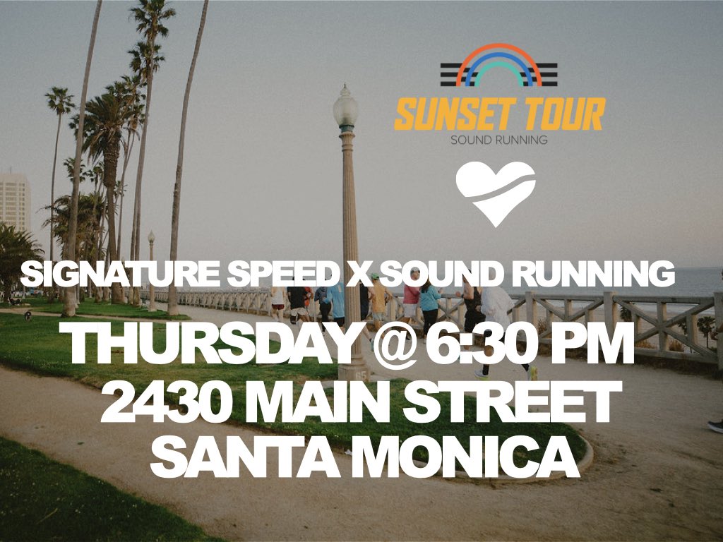 SoundRunning (@sound_running) on Twitter photo Kicking off the Sunset Tour weekend with <a href="/HeartbreakRunCo/">Heartbreak.Run</a> in Santa Monica tomorrow night! Roll up Kicking off the Sunset Tour weekend with <a href="/HeartbreakRunCo/">Heartbreak.Run</a> in Santa Monica tomorrow night! Roll up