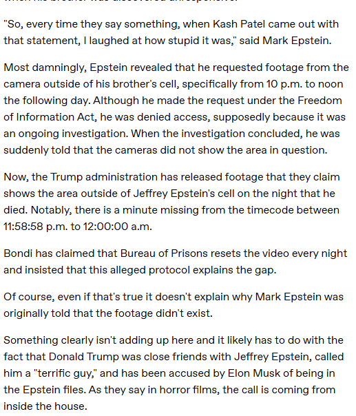 From Jeffrey Epstein's brother, Mark