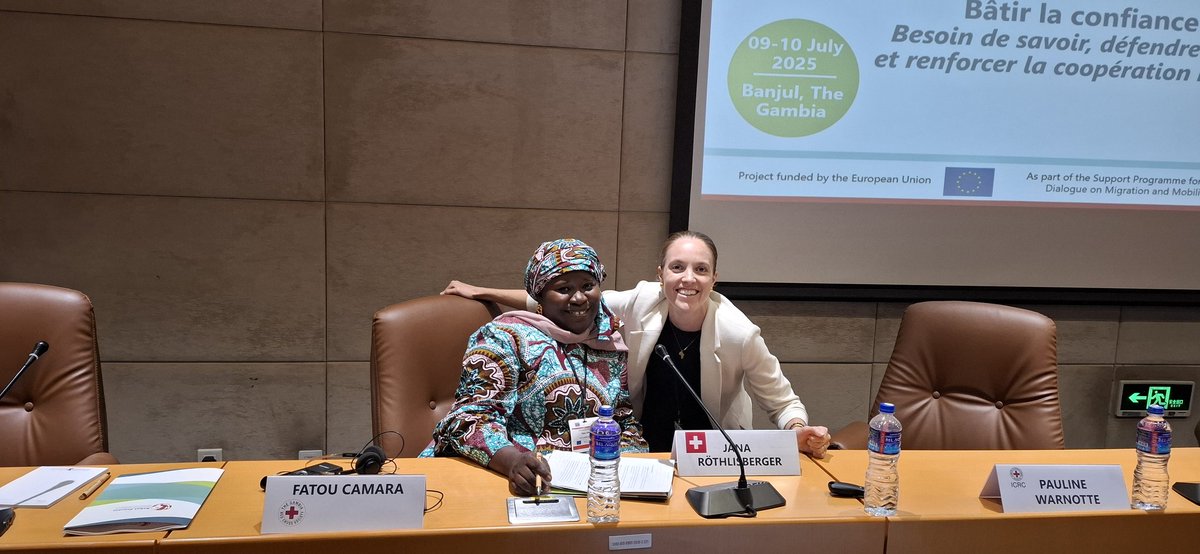 The @gambiaredcross was part of the <a href="/Rabat_Process/">Processus de Rabat</a> meeting, co-chaired by 🇬🇲 &amp; 🇨🇭 &amp; supported by <a href="/ICMPD/">ICMPD</a>.

We shared challenges faced by families of missing &amp; highlighted the need for clear communication &amp; how actors like #RC help bridge trust gaps btw families &amp; authorities.
