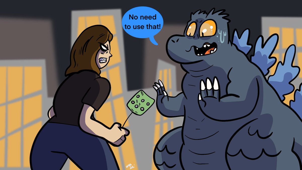 ultra_mellow's tweet image. Godzilla鈥檚 doesn鈥檛 fear the oxygen destroyer. He fears the dreaded fly swatter.
#Godzilla