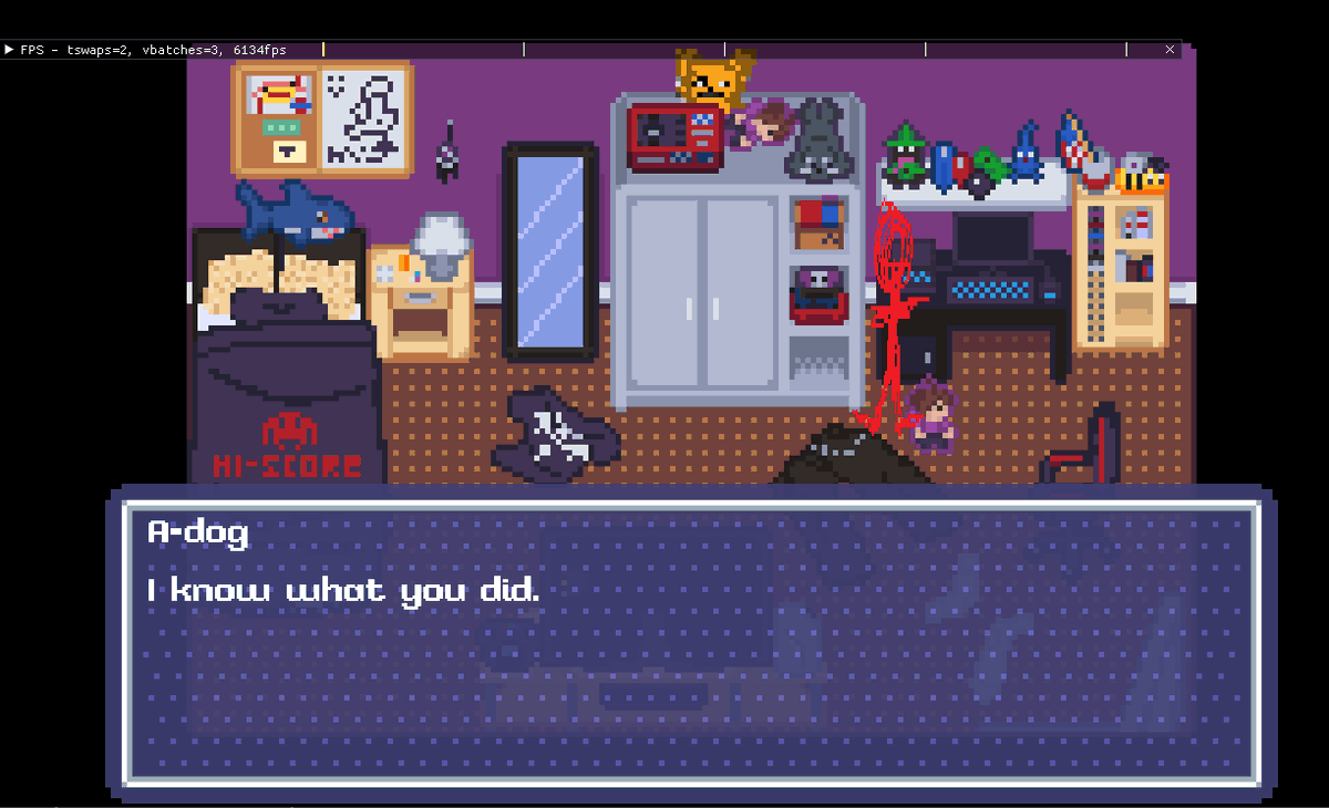 chlortdev's tweet image. we have a kinda working dialogue system now c: