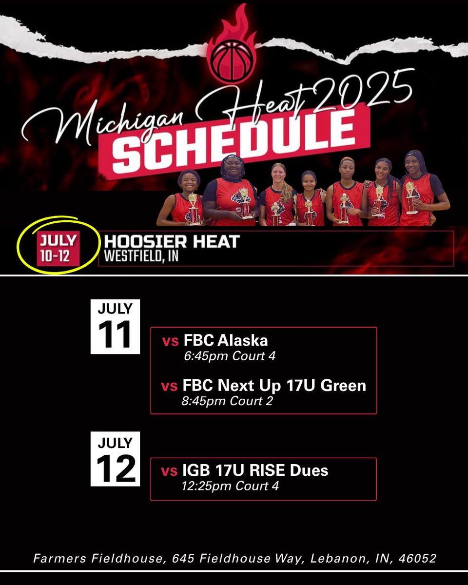 KennediM4855's tweet photo. So excited to play in this tournament with my team this weekend! Ready to work 🔥💪@MichiganHeatGBB https://t.co/VQHo5XEGPG