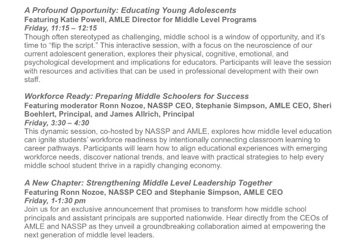 Katie Powell (@beyond_the_desk) on Twitter photo It’s almost time for <a href="/NAESP/">National Assoc. of Elementary School Principals</a> <a href="/NASSP/">National Assoc. of Secondary School Principals</a> #PrincipalsUnited! Team <a href="/AMLE/">AMLE</a> and I hope to see you there! It’s almost time for <a href="/NAESP/">National Assoc. of Elementary School Principals</a> <a href="/NASSP/">National Assoc. of Secondary School Principals</a> #PrincipalsUnited! Team <a href="/AMLE/">AMLE</a> and I hope to see you there!