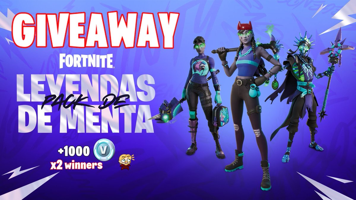 🎁MINTY LEGENDS PACK +1000 VBUCKS x2🎁 

1⃣FOLLOW <a href="/NorrsFortnite/">NORRS</a>🗣️ 

2⃣ LIKE &amp; RT 🔄 

3⃣ TAG 2 FRIENDS IN THE COMMENTS (etiqueta a dos amigos) 🫂 

ENDS IN 48 HOURS, MUCHA SUERTE ♥