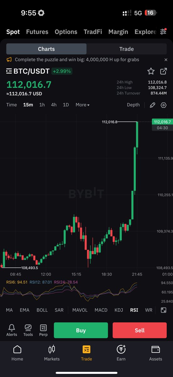 💥BREAKING💥

$BTC JUST HIT $112K

What's good, new ATH

#ATH #Bitcoin #BTC #BullMarket #CryptoNews #cryptocurrency #Crypto #CryptoTwitter #blockchain