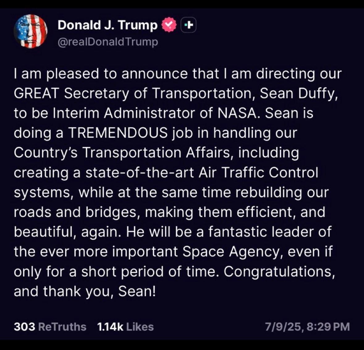 FSlazer's tweet image. I wonder if it is in addition to being DOT Sec?