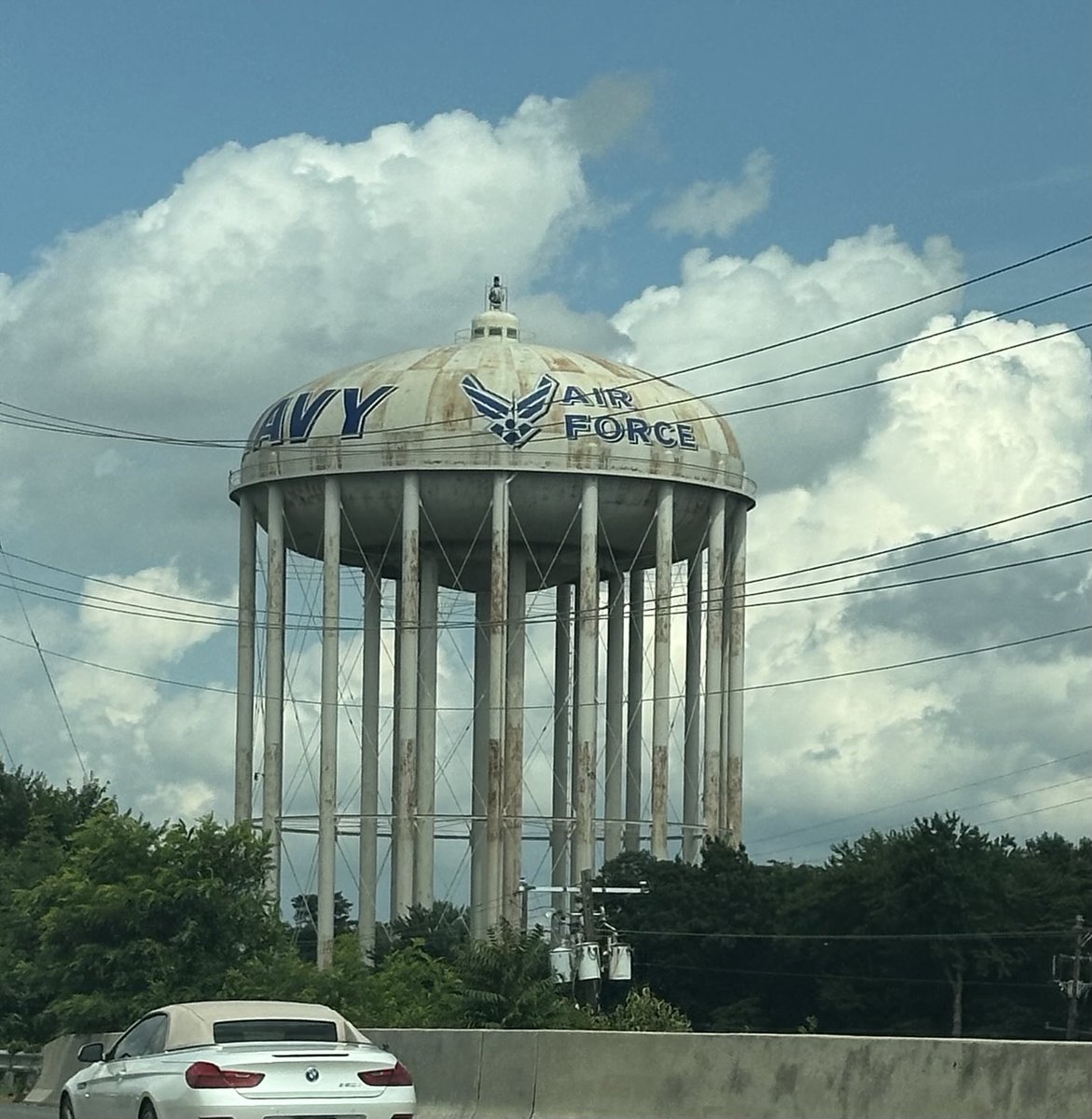 When will Secretary Pete Hegseth direct the restoration and repainting of the Joint Base Andrew’s water tower? It’s been in a deteriorating state alongside the Washington, DC Beltway for many many years, and desperately deserves some TLC!