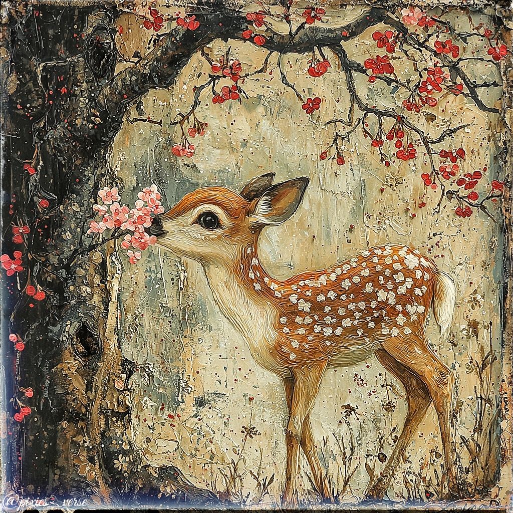 pixies_verse's tweet photo. ✨🩷🍒🌸🦌🤍✨

#CherryBlossomMagic #WhimsicalDeer #NatureWhimsy #DeerInBloom #PastelAesthetic #GentleCreatures #EtherealVibes #VintageNature #SoftSpring #AnimalMagic #FloralWhispers #BlossomDreams #AIArtFantasy #DigitalArtCreators #FantasyArtWork #AIArtCommunity #PixiesVerseArt https://t.co/ofKGokMq1W