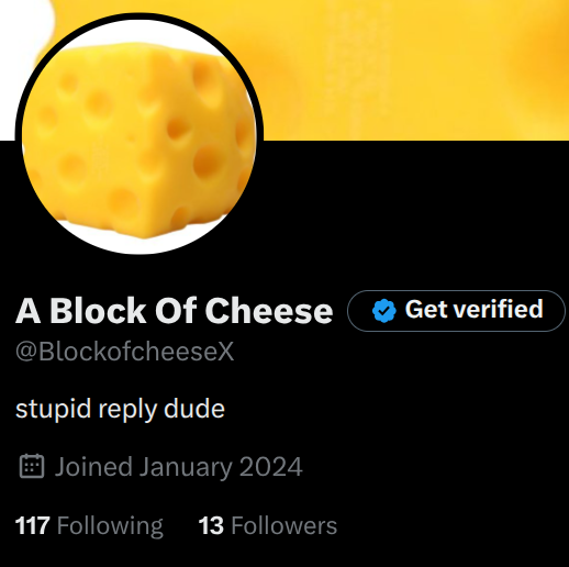 A Block Of Cheese tweet media