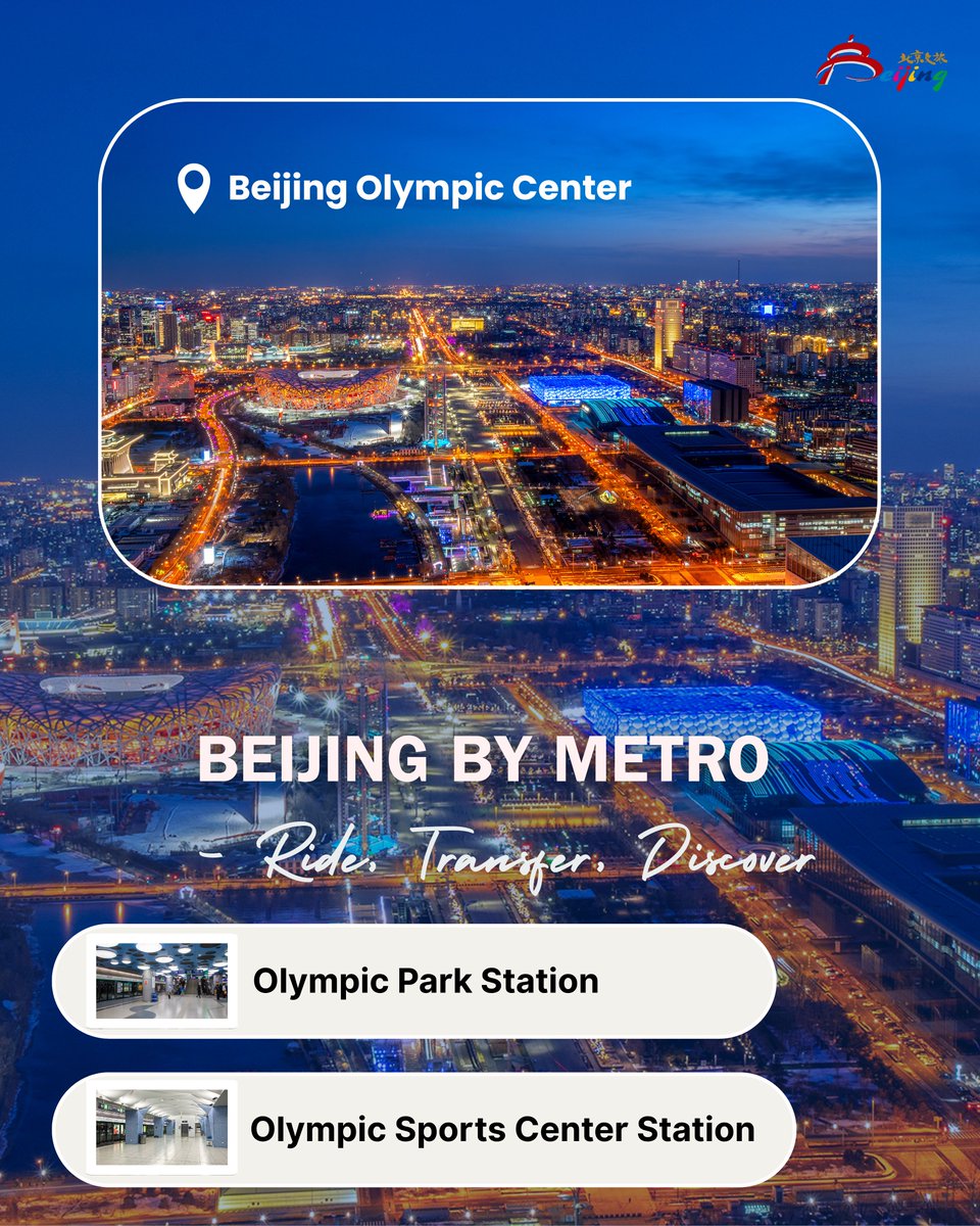 The Bird’s Nest, Water Cube, and National Indoor Stadium are icons of the Beijing Olympic Center—key venues for Beijing 2008 and Beijing 2022. All three are easy to reach via Line 8 at Aolinpike Gongyuan (Olympic Park) Station or Aoti Zhongxin (Olympic Sports Center) Station.