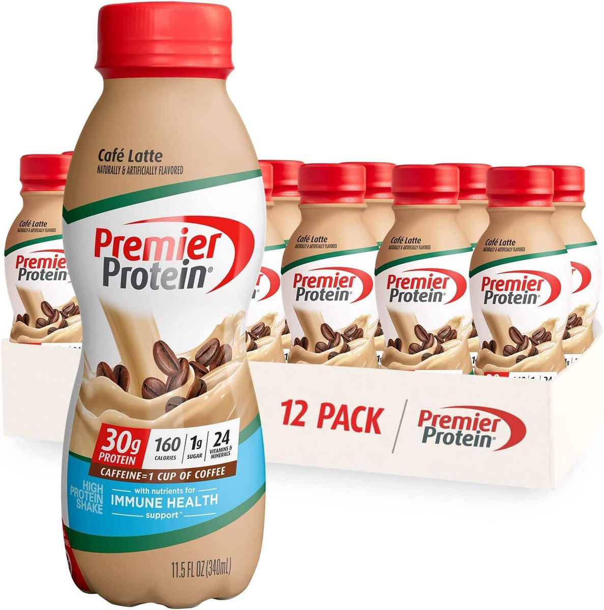 Premier Protein Shake, Café Latte, 30g Protein, 1g Sugar, 24 Vitamins &amp; Minerals, Nutrients to Support Immune Health 11.5 fl oz, 12 Pack !

$18.89 (WAS $31.99)

amazon prime deals!

amzn.to/4eMHaHS#ad
