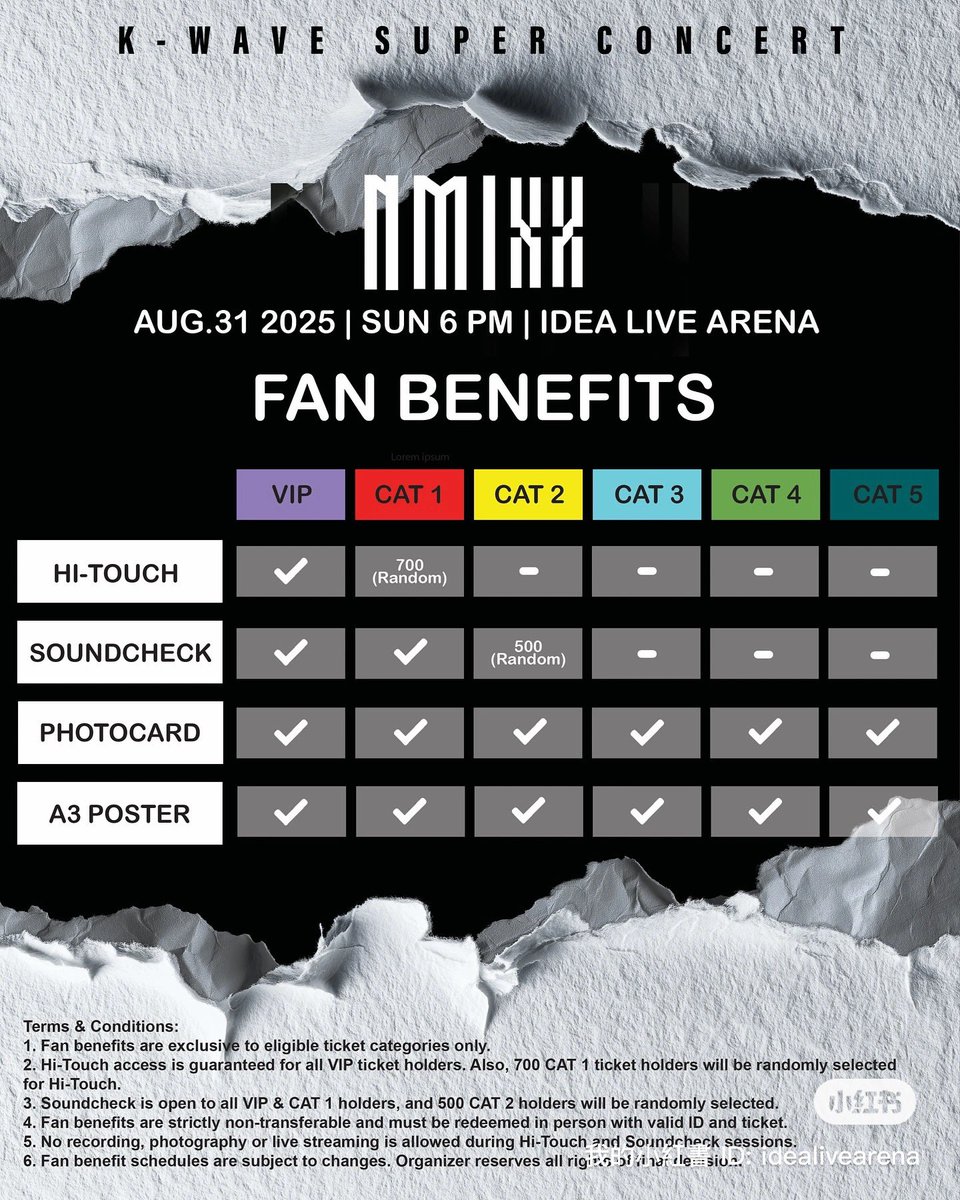 K-WAVE SUPER CONCERT LIVE IN KUALA LUMPUR 

📅 Date: 31st August 2025 (Sunday)
⏰ Time: 6:00PM
📍Venue: IDEA LIVE ARENA 

General Sale: 2025.07.16 (WED) 12:00 (MYT)
🎫 Ticketing Website:
🔗lolasia.bigtix.io
🔗fantopia.io

#NMIXX #엔믹스 #2025KWaveSuperConcert