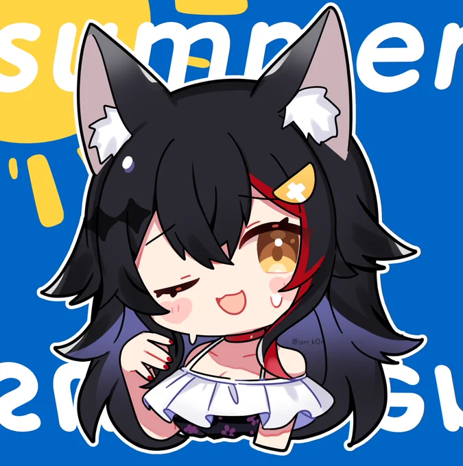 「あついね～～・・・」#みおーん絵