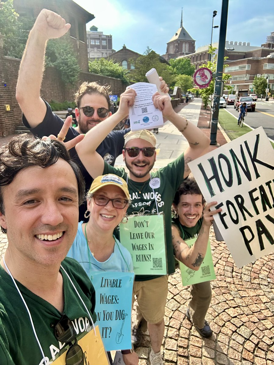 WillforPA's tweet image. Hot Labor Summer **CONTINUES** 🔥🔥
We had an amazing time at today’s PENN Museum Worker’s United informational picket.
@UofPenn management ought to return to the table with serious proposals ASAP. Just getting this engine started… 💪🏼❤️🔥