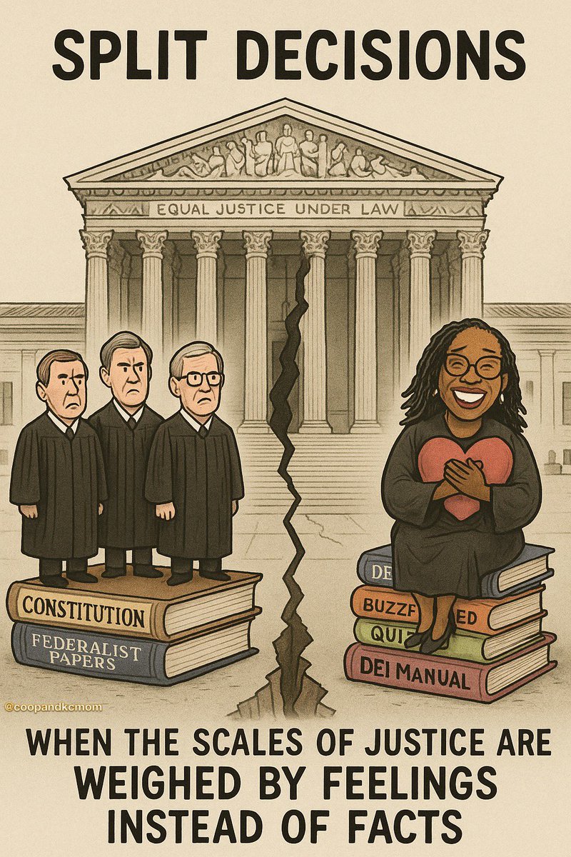 Liz Roberts (@coopandkcmom) on Twitter photo When your job is to uphold the Constitution…but your rulings come from BuzzFeed quizzes and bedtime feelings.“Appointed by Autopen” wasn’t just a joke…it was a warning. We don’t need a Therapist-in-Robe. We need a Justice who reads the law not the room. <a href="/USSupremeCourt/">SCOTUS Updates</a> When your job is to uphold the Constitution…but your rulings come from BuzzFeed quizzes and bedtime feelings.“Appointed by Autopen” wasn’t just a joke…it was a warning. We don’t need a Therapist-in-Robe. We need a Justice who reads the law not the room. <a href="/USSupremeCourt/">SCOTUS Updates</a>
