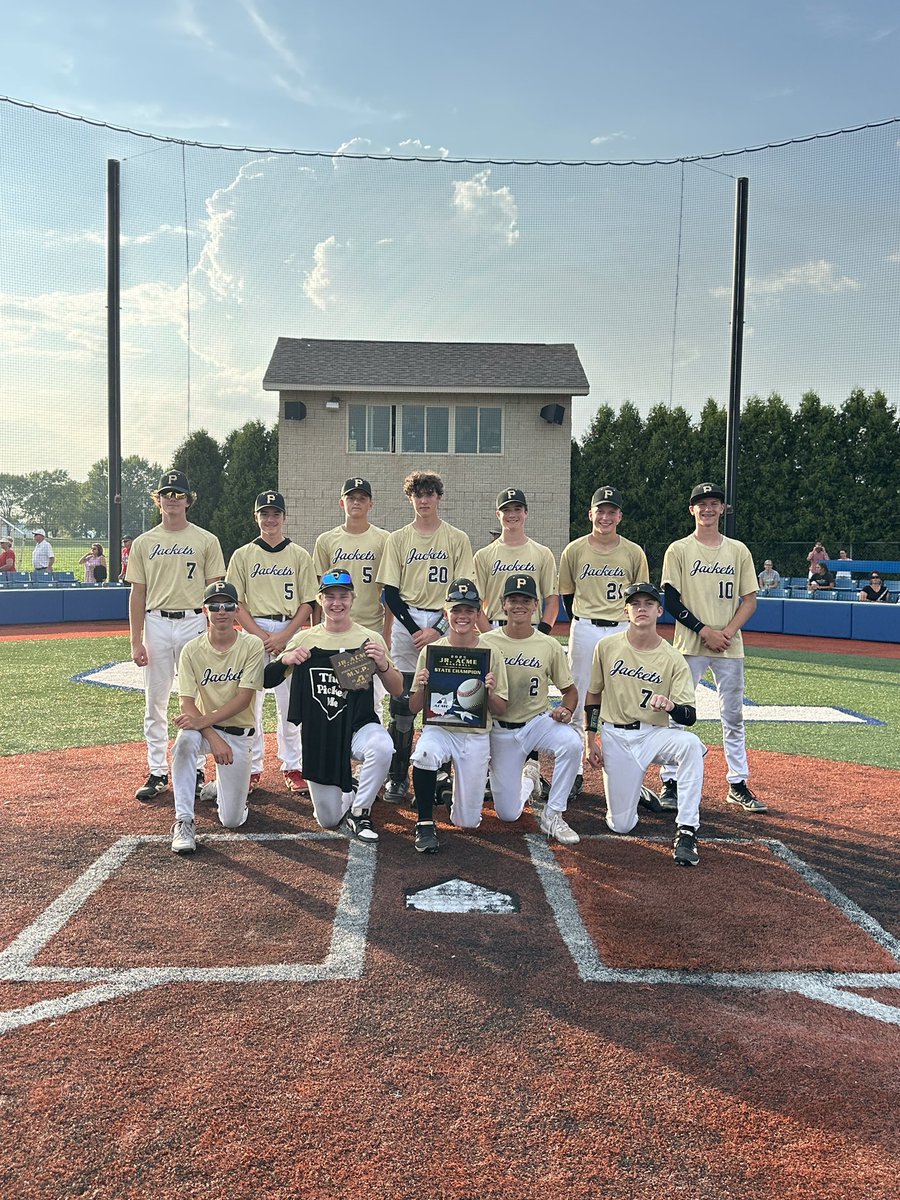 PburgBaseball11's tweet image. Jackets win Jr Acme State Title defeating St. Henry 7-3. Tanner Siebenaler Tournament MVP
