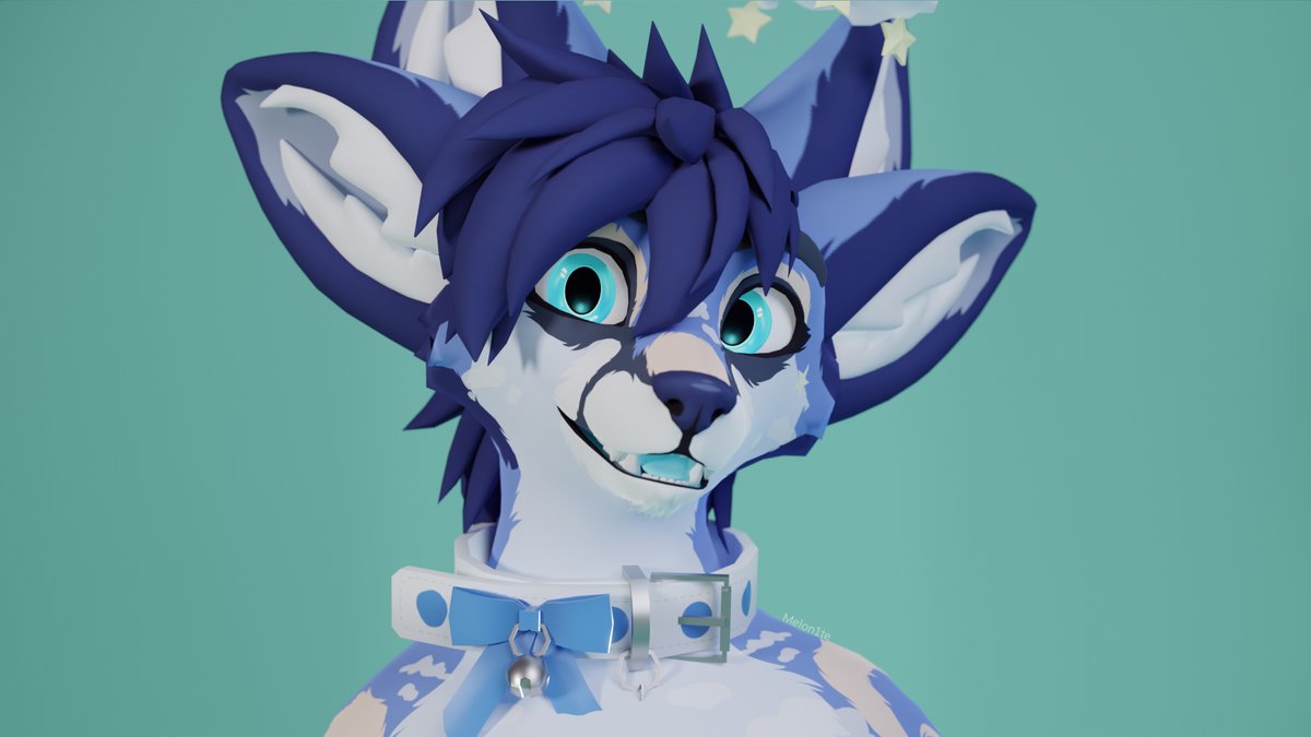 Melon1te's tweet image. A custom Fennix Ultimate for @/Swably! Featuring custom hair, halo, collar, ported over Fennix HD ears and retexture!
Base by Tosca
#render #vrchatfurry