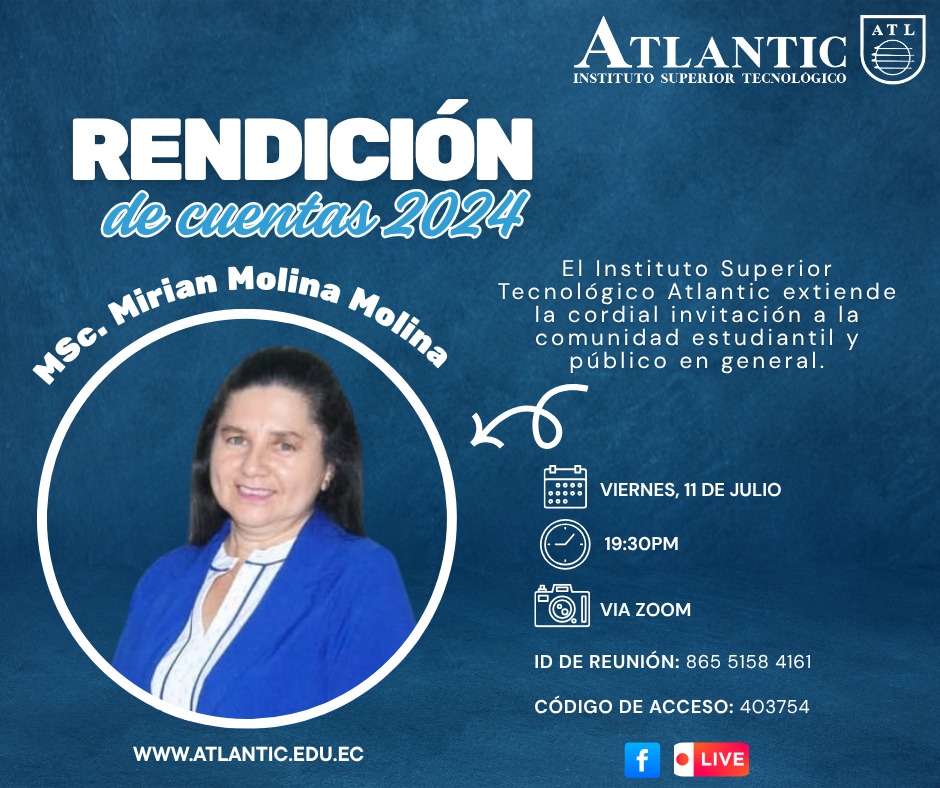 Te invitamos a ser parte activa de un espacio de diálogo, transparencia y compromiso institucional:
📢 RENDICIÓN DE CUENTAS 2024

Link de la reunión de Zoom
us06web.zoom.us/j/86551584161?…

ID de reunión: 865 5158 4161
Código de acceso: 403754