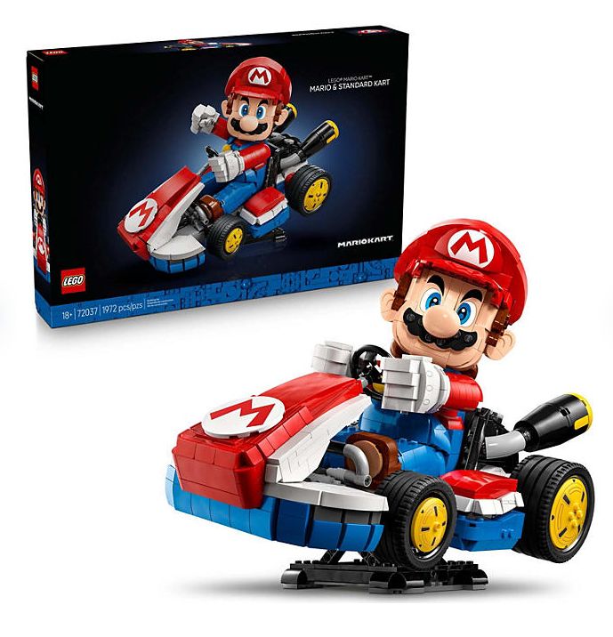 Wario64's tweet photo. LEGO Super Mario: Mario Kart – Mario &amp; Standard Kart Building Set is $139.99 at Sam's Club https://t.co/JaBjHy106X #ad https://t.co/geRMa4pMR9