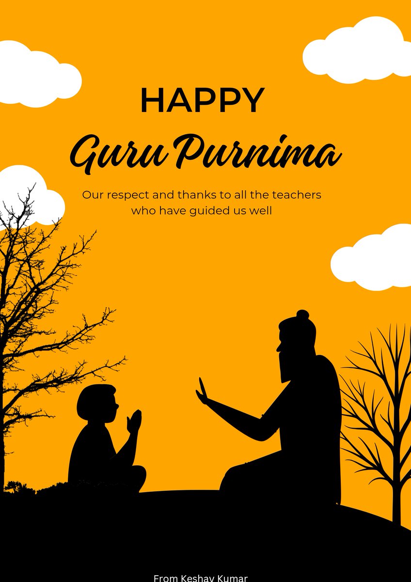 KeshavPKumar's tweet photo. Guru Poornima is the perfect day  to pay tributes to the Gurus and teacher's who have shaped your life, career and enriched your learnings. https://t.co/Eb0AraNIUU