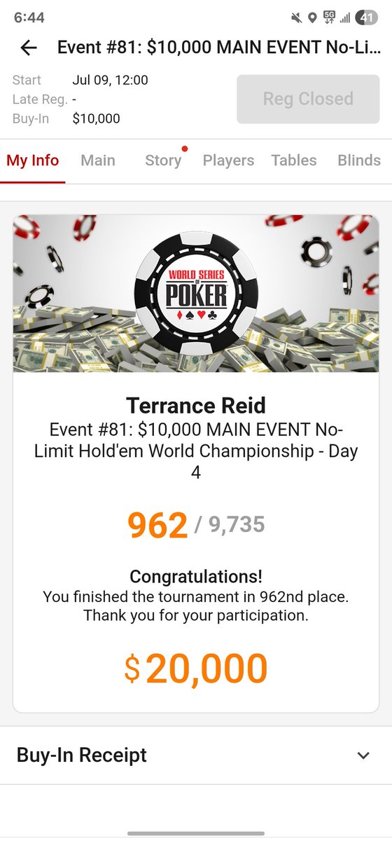 Terrance Reid (@tjreidpoker) on Twitter photo Another year of <a href="/jeffplatt/">Jeff Platt</a> refusing to interview me despite the people demanding it. I will refuse his interviews when I FT it next year. GG Another year of <a href="/jeffplatt/">Jeff Platt</a> refusing to interview me despite the people demanding it. I will refuse his interviews when I FT it next year. GG