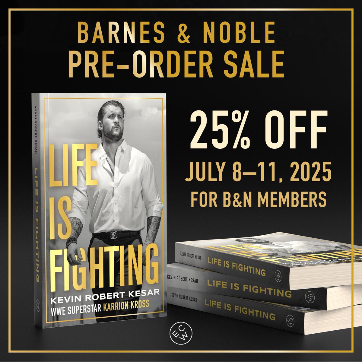 Kevin Robert Kesar (@realkillerkross) on Twitter photo Thanks for everyone’s enthusiasm and patience regarding the book tour,
I will be announcing dates this week!
In other good news,
I was just notified that <a href="/BNBuzz/">Barnes & Noble</a> is running a preorder sale through July 11th! Members will get a 25% discount on ALL preorders, including eBooks and Thanks for everyone’s enthusiasm and patience regarding the book tour,
I will be announcing dates this week!
In other good news,
I was just notified that <a href="/BNBuzz/">Barnes & Noble</a> is running a preorder sale through July 11th! Members will get a 25% discount on ALL preorders, including eBooks and