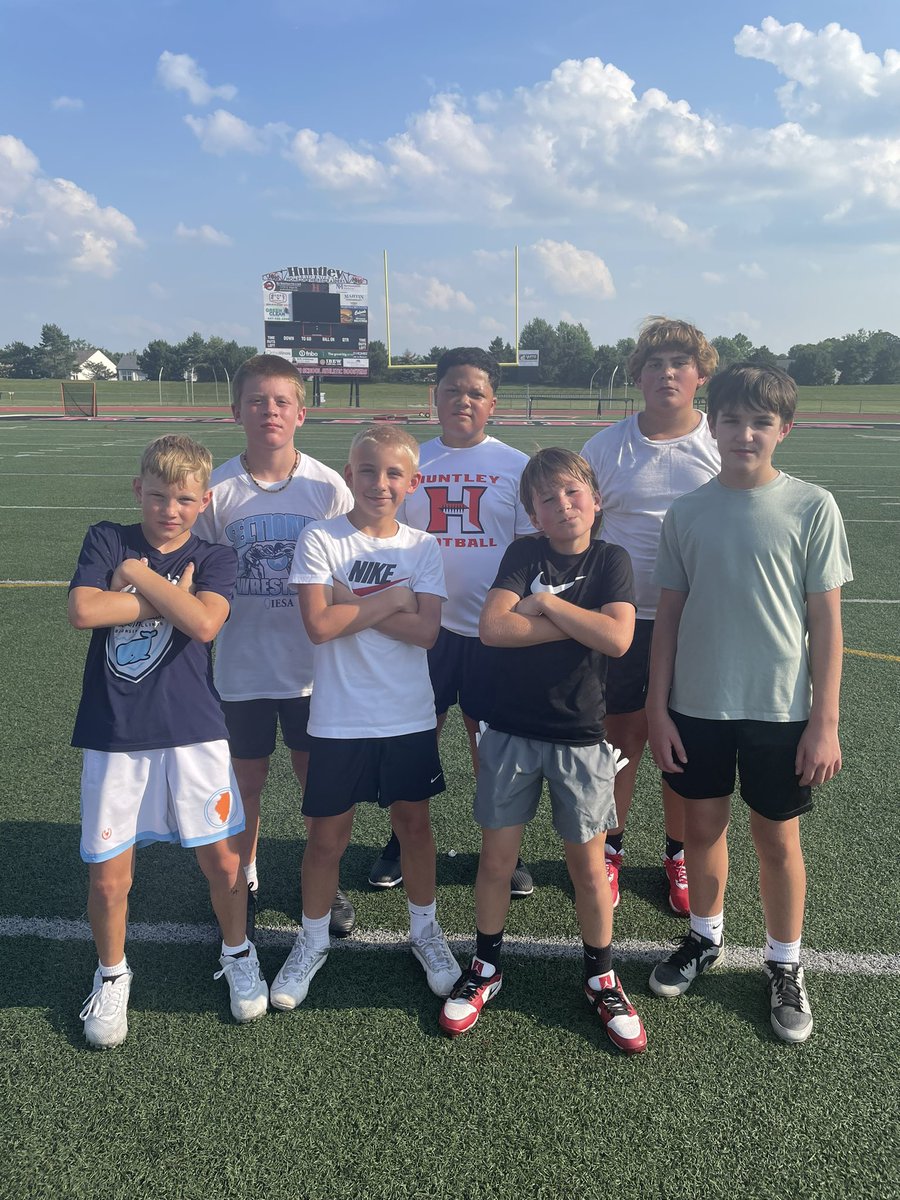 HuntleyFB's tweet image. 6th, 7th, and 8th grade camp wrapped up today, the future on Huntley football is bright!! Our day 1, 2, and 3 MVPs all stood out with their talent, leadership, and willingness to be coached. #footballcommunity @HuntleyYouthRR