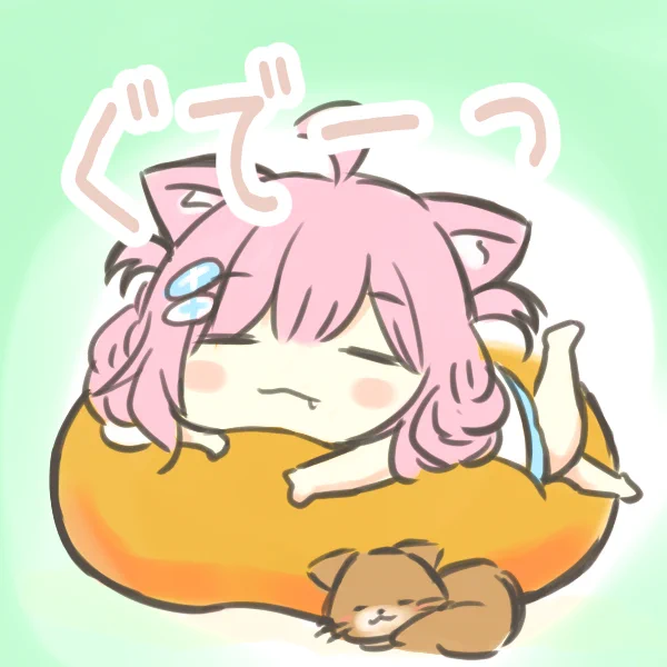ゆっくりいきましょう。暑いしさ。たまにはくでーっと。 #結城さくな #さくなあーと