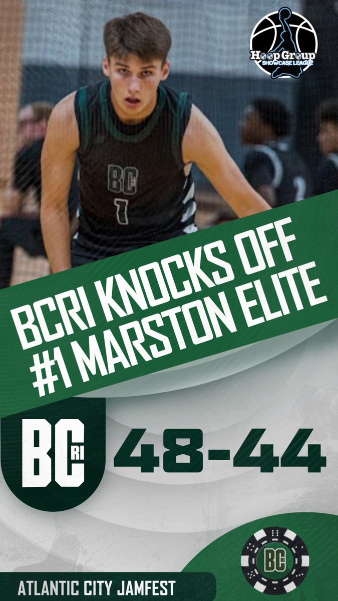 BCRI_'s tweet photo. BCRI 17u knocks off the #1 ranked HGSL team, Marston Elite 48-44 to kick off the July Live Period in AC‼️

@HGSL_HoopGroup https://t.co/4moF1voVpc