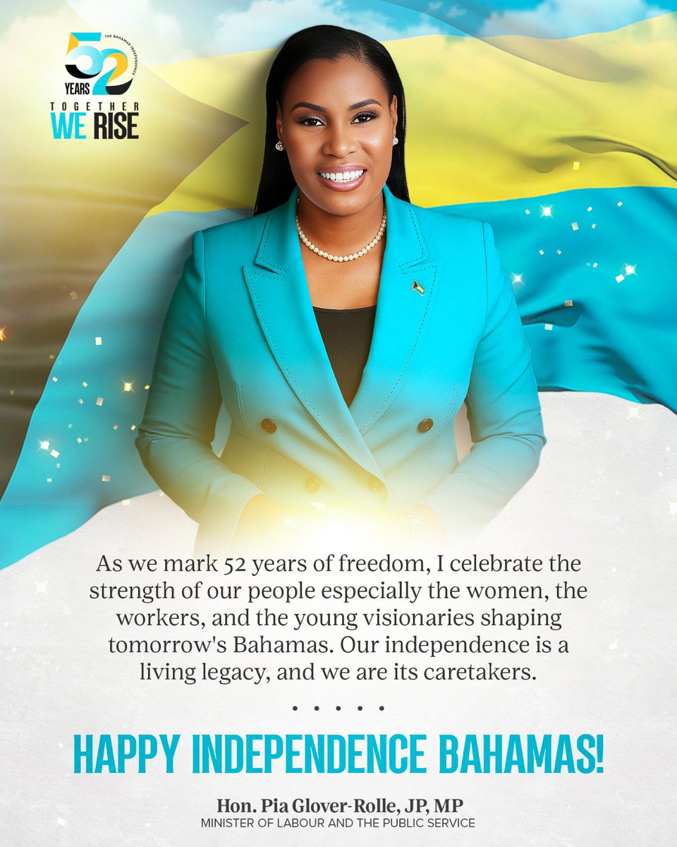 PiaGloverRolle's tweet image. 🇧🇸🇧🇸💛🩵🖤Happy 52nd Independence Bahamas! 🇧🇸🇧🇸💛🩵🖤