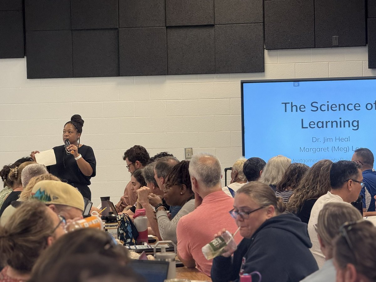 CaraGrant11's tweet image. 🧠💡 Science of Learning in action!
Today’s professional learning = modeling how minds receive, process &amp;amp; retain.
Because great teaching isn’t magic—it’s brain-based. #ScienceOfLearning
@MCPS 
@SHAPEAmerica 
@PK12Curriculum 
@MCPSHPE 
@MdPublicSchools