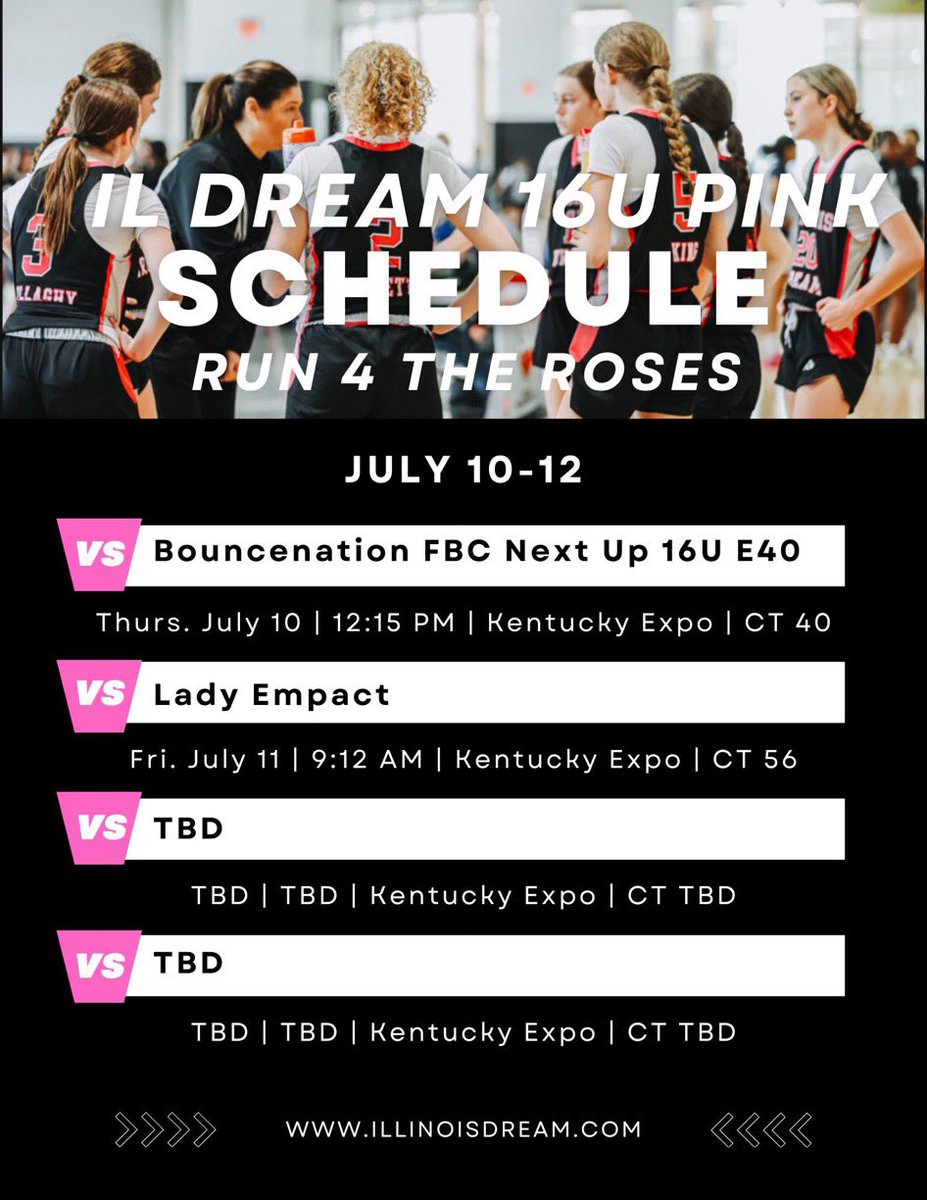 krutul_maya's tweet photo. Come watch me and my @illinoisdreambb team play @TFNsRun4Roses tournament! https://t.co/bfrkhrVoqo