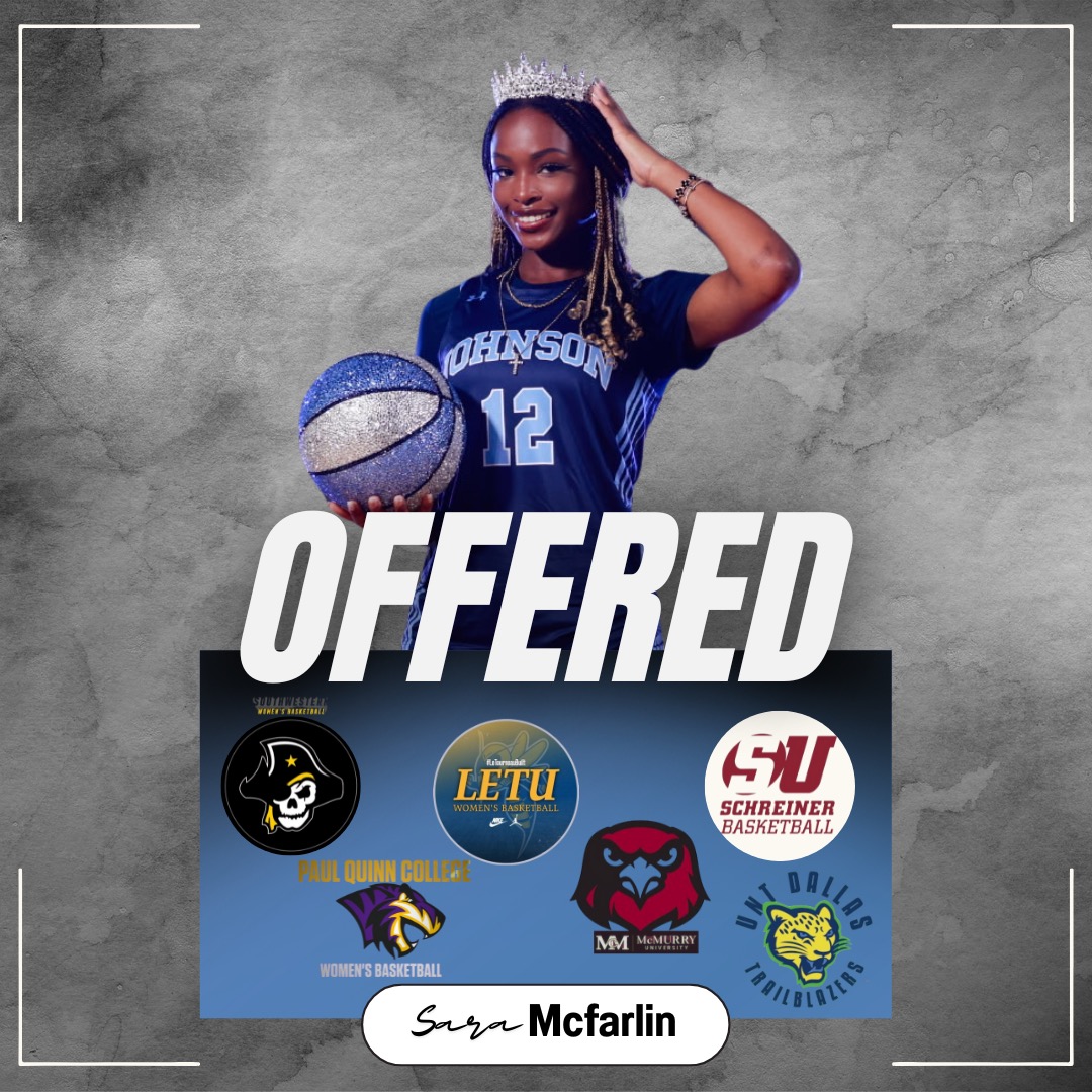 Sara McFarlin (@saramcfarlin26) on Twitter photo After some amazing conversations, I am honored and blessed to say that I have been offered to play at the next level! <a href="/jjgirlshoops/">San Antonio Johnson Jaguars Girls Basketball</a> <a href="/SAFinestbball/">SA Finest Basketball</a> After some amazing conversations, I am honored and blessed to say that I have been offered to play at the next level! <a href="/jjgirlshoops/">San Antonio Johnson Jaguars Girls Basketball</a> <a href="/SAFinestbball/">SA Finest Basketball</a>