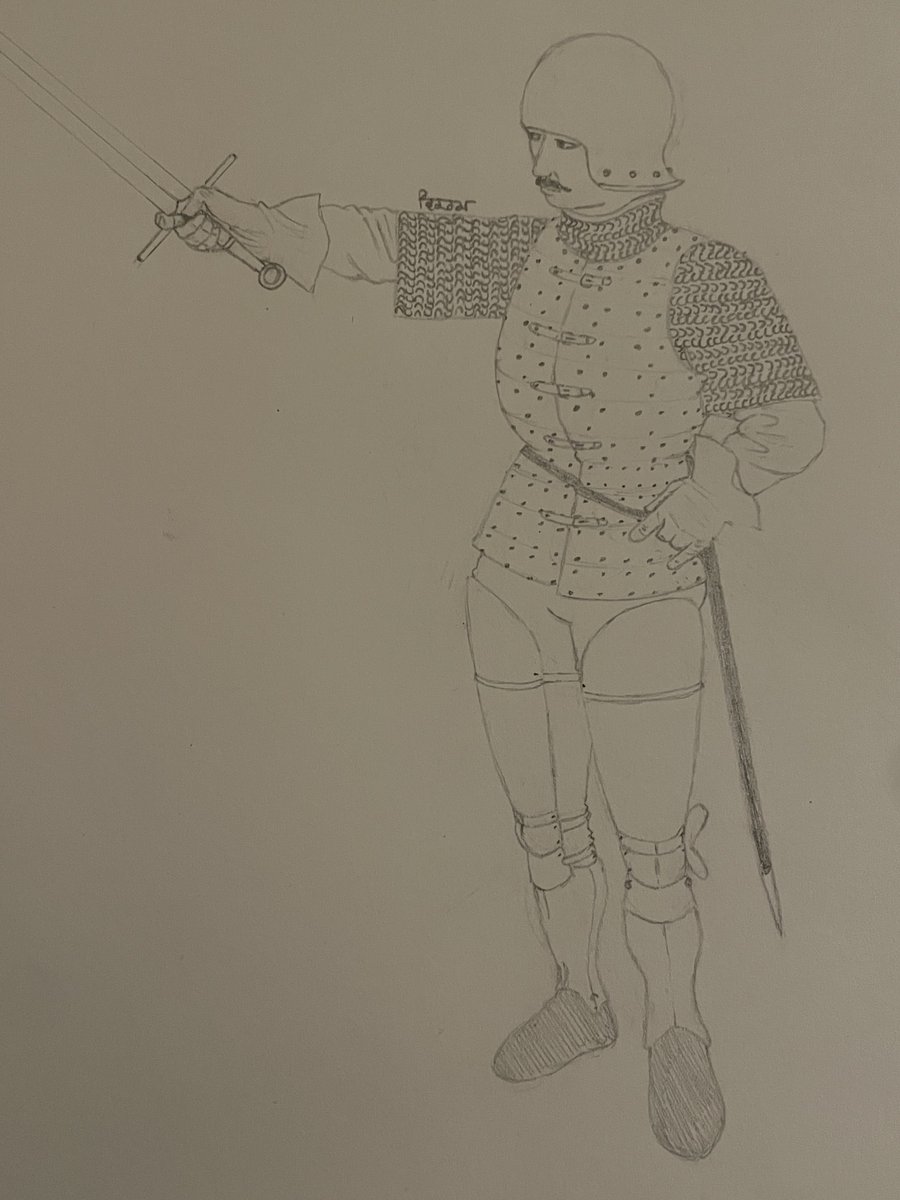 redninenine_'s tweet image. French man-at-arms, latter half of the 15th century
Armour, late 14th century
Armour, 1250s
Lil guy, 21st century