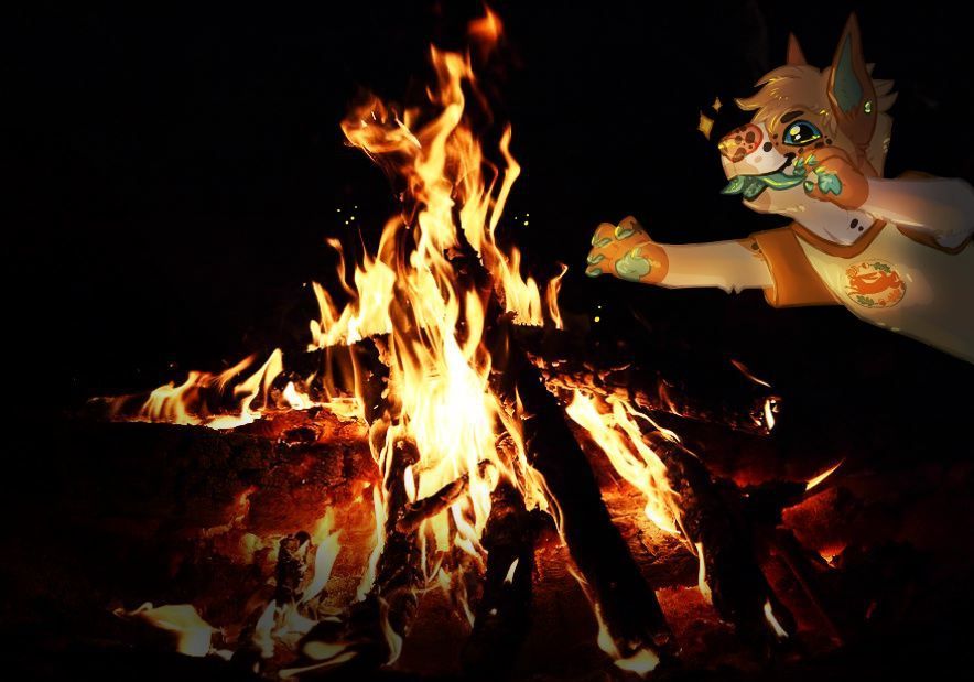 Camper Joel setting the mood with spooky ghost stories at night.

#campchimera