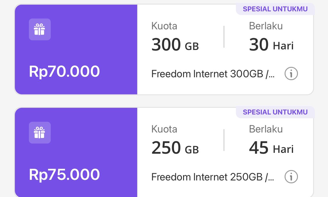 ultramiumiu's tweet photo. @tanyarlfes ini aku pakai indosat nder 300gb 75k aja
aku juga pakai telkom sih tapi lagi mahal bagetttt jadi balik ke indosat😭 https://t.co/v1SKJMMQtE