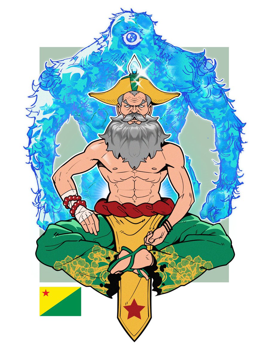 Gg2almeida's tweet image. Imaginando as bandeiras dos estados do Brasil transformadas em personagens de games.

15 - ACRE - O Mago do tempo