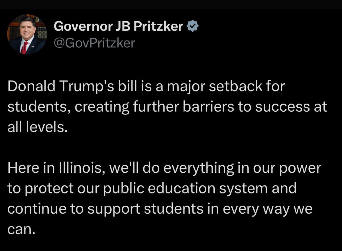 .<a href="/GovPritzker/">Governor JB Pritzker</a>, spare us the lectures on helping poor students.
You ended a program that gave 10,000 low-income kids a lifeline out of failing, unsafe schools—because you’re a coward.
These scholarships changed lives. YOU took them away.
This article is trash. It defends a system