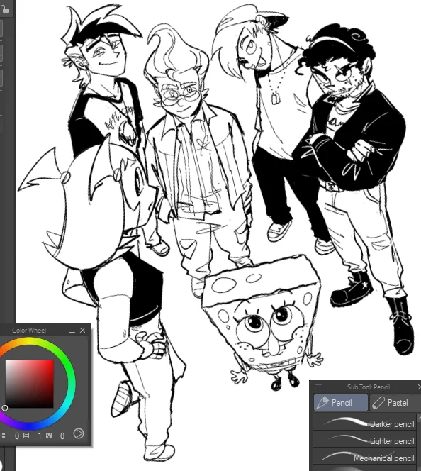 trying to train myself to just not to gaf and loosen up when sketching because my perfectionist ass has been making me miserable 