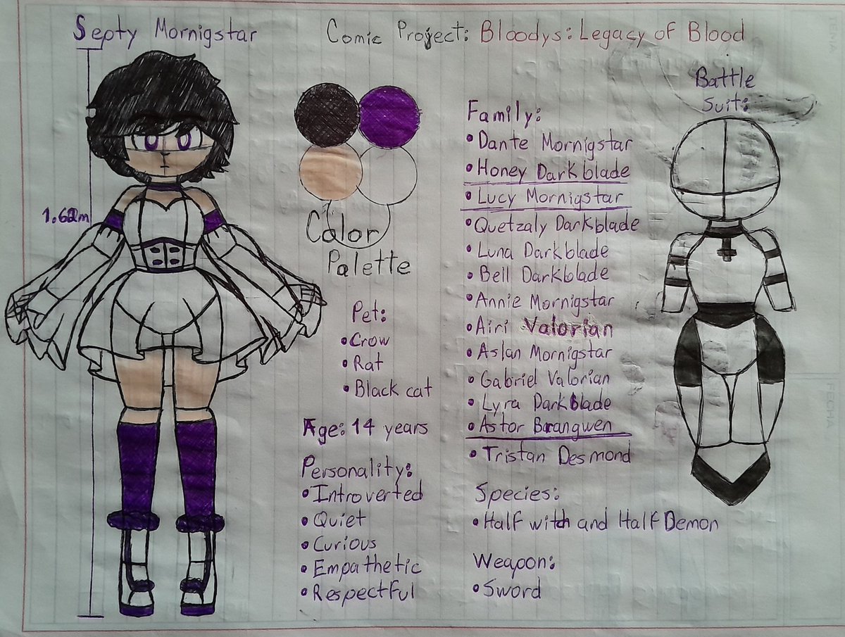 mooniediaz25's tweet photo. I finally finished this!! And I still have 4 more to go, but oh well, here we go with the first 4 sheets of 4 of my protagonists.
#illustration #ocart #oc #drawing #artinprogress #tradicionalart #originalcharacter #BLOODYS #artwork #artstyle #smallacount #WIP #diariodeprogreso https://t.co/OXFQE4qngn