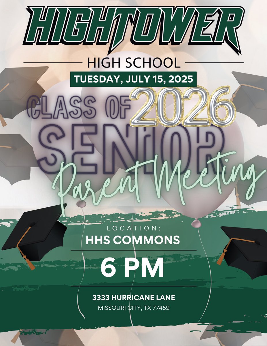 HHS_Canes's tweet photo. Senior Class of 2026! Look out for an email tomorrow and a reminder call for your information meeting next Tuesday! #Classof2026loading https://t.co/SblcgYhJVg