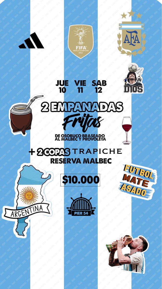 Vino, Empanadas, Amargo y Re Truco.