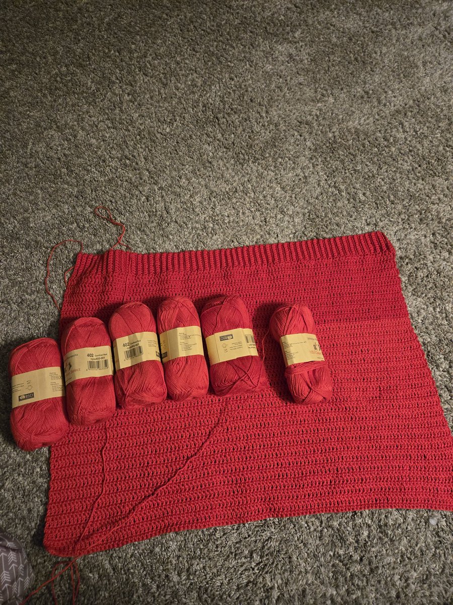 That feeling when you're crocheting a garment and realize one of the skeins (that has all the same color numbers and was packaged with the rest) is clearly not the same shade, so you have to frog it all and start over...