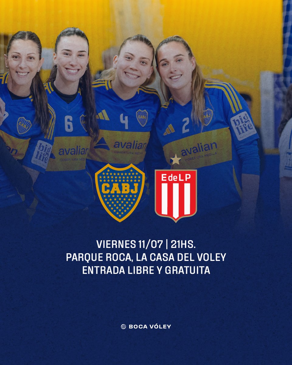 𝗟𝗔 𝗦𝗘𝗠𝗜𝗙𝗜𝗡𝗔𝗟 ✨🔥💪

👉  El viernes se juega la Semifinal de la Copa Alcides Marquez y nos  enfrentamos ante Estudiantes en La Casa del Voley 🏟️ a las 21hs. Te  dejamos toda la info qué tenés que saber 👇

🎫 Entrada: Libre y gratuita

#DaleBoca 🔵🟡🔵